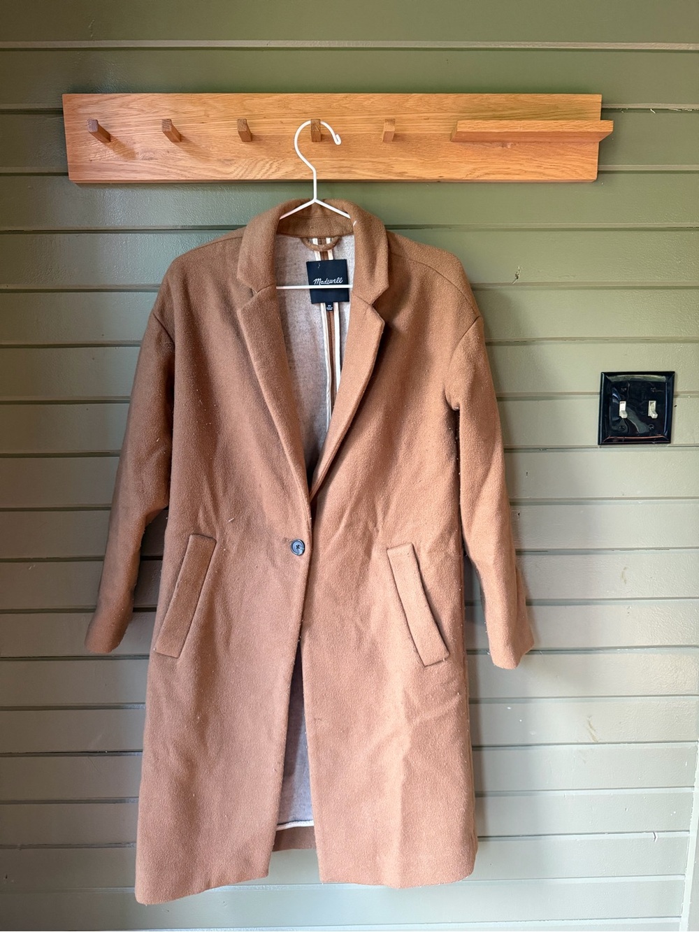 Madewell Women's Camel WSingle-Button Coat